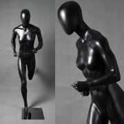 MANNEQUIN WITH SPORTY HEAD WOMAN BLACK F2 TS