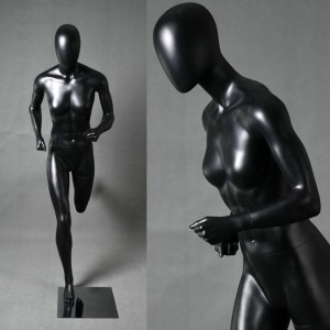 MANNEQUIN WITH SPORTY HEAD WOMAN BLACK F7 TS